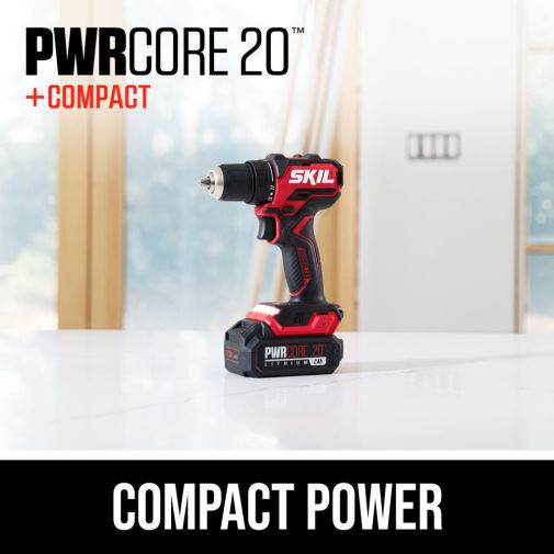 Tools SKIL PWR CORE 20 Brushless 20V 1/2 IN. Compact Drill Driver Kit 42Z8B10