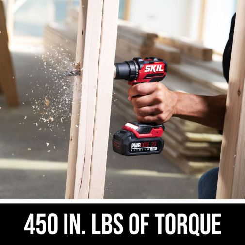 Tools SKIL PWR CORE 20 Brushless 20V 1/2 IN. Compact Drill Driver Kit 42Z8B10