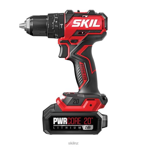 Tools SKIL PWR CORE 20 Brushless 20V 1/2 IN. Compact Hammer Drill Kit 42Z8B12