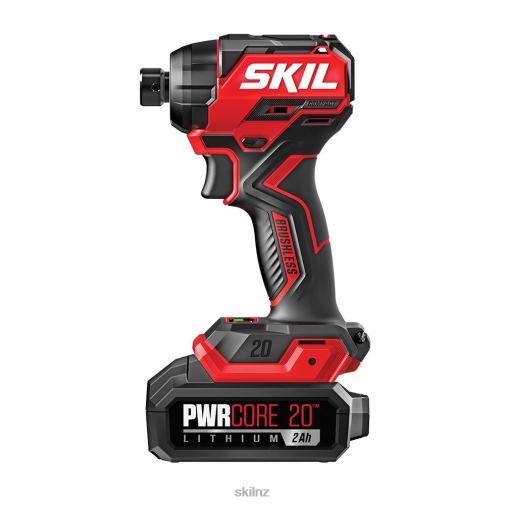 Tools SKIL PWR CORE 20 Brushless 20V 1/4 IN. Compact Hex Impact Driver Kit 42Z8B13