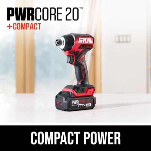 Tools SKIL PWR CORE 20 Brushless 20V 1/4 IN. Compact Hex Impact Driver Kit 42Z8B13