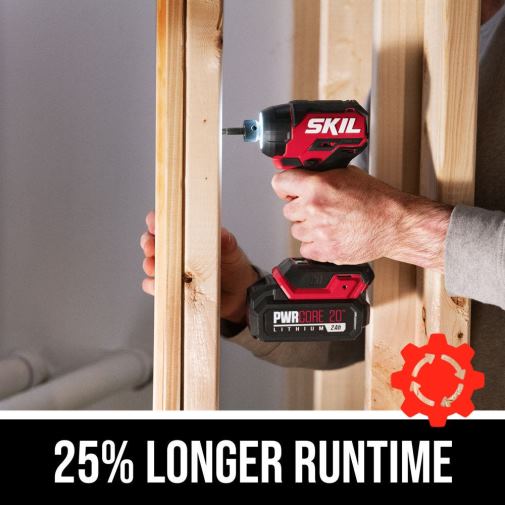 Tools SKIL PWR CORE 20 Brushless 20V 1/4 IN. Compact Hex Impact Driver Kit 42Z8B13