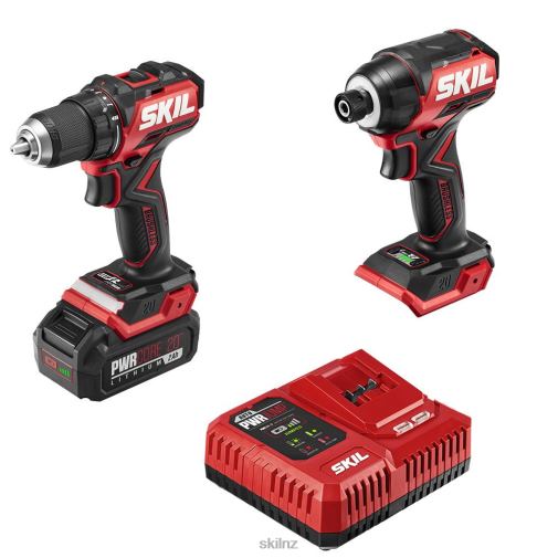Tools SKIL PWR CORE 20 Brushless 20V Compact Drill Driver and Impact Driver Kit 42Z8B31