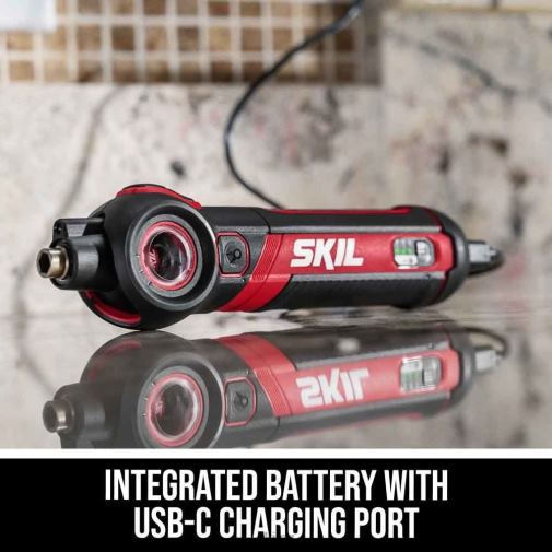 Tools SKIL Twist 2.0 Rechargeable 4V Screwdriver with 2 PC Bit Kit 42Z8B3