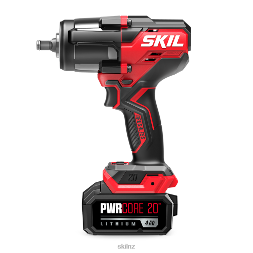 Tools SKIL PWR CORE 20 Brushless 20V 1/2 In. Mid-Torque Impact Wrench Kit 42Z8B4