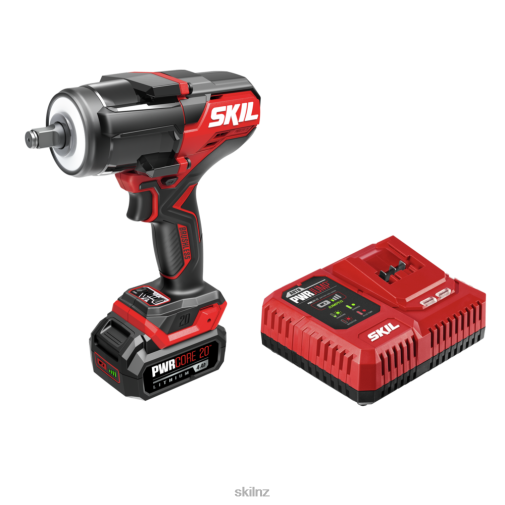 Tools SKIL PWR CORE 20 Brushless 20V 1/2 In. Mid-Torque Impact Wrench Kit 42Z8B4