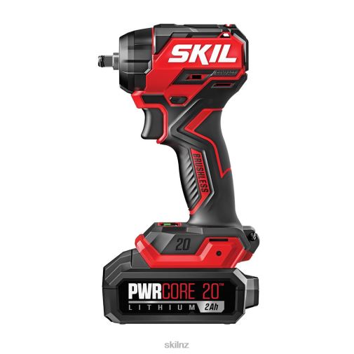 Tools SKIL PWR CORE 20 Brushless 20V 3/8 IN. Compact Impact Wrench Kit 42Z8B15