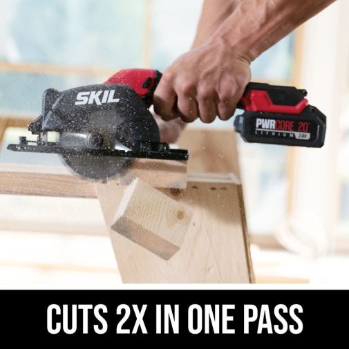 Saws SKIL PWR CORE 20 Brushless 20V 4-1/2 IN. Compact Circular Saw Kit 42Z8B11