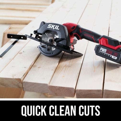 Saws SKIL PWR CORE 20 Brushless 20V 4-1/2 IN. Compact Circular Saw Kit 42Z8B11