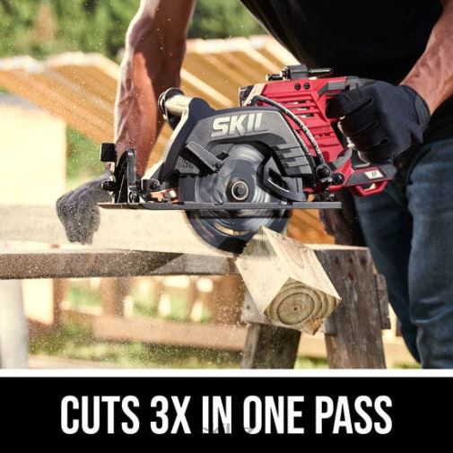 Saws SKIL PWR CORE 20 XP Brushless 2 x 20V 7-1/4 IN. Rear Handle Circular Saw 42Z8B29